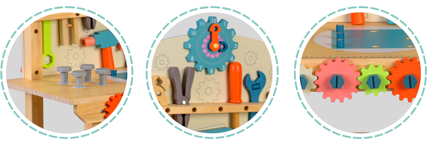 RK-876 Ricokids medinės dirbtuvės su įrankiais