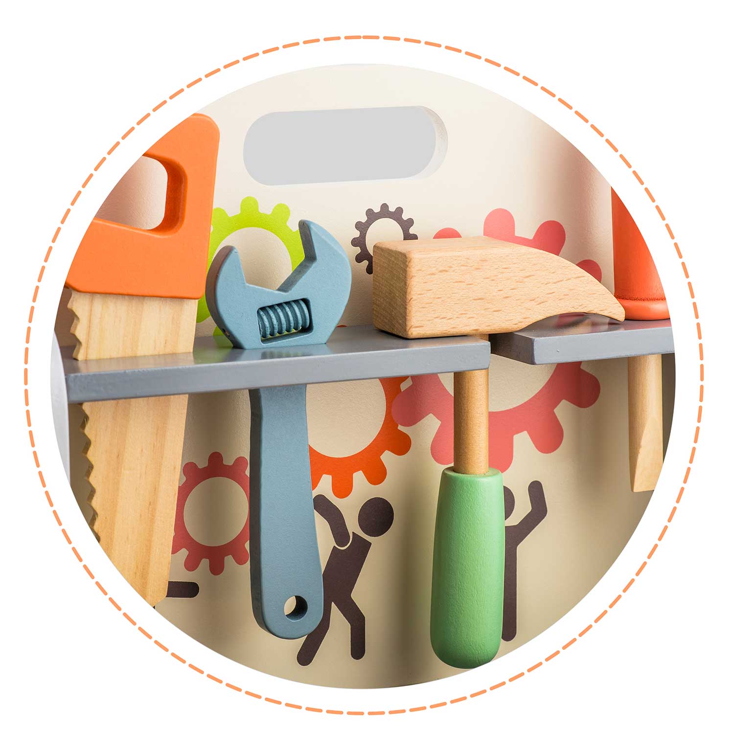 RK-877 Ricokids medinės dirbtuvės su įrankiais