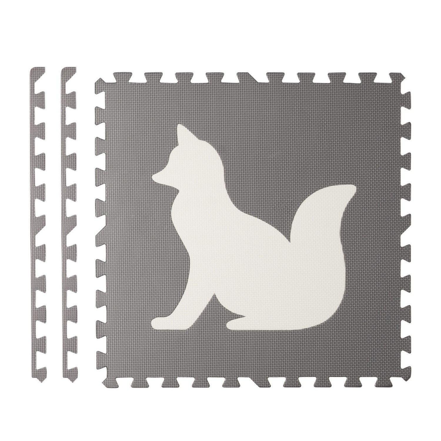 Didelis putų matas, puzzle, balti ir pilki gyvūnai 6 vienetų