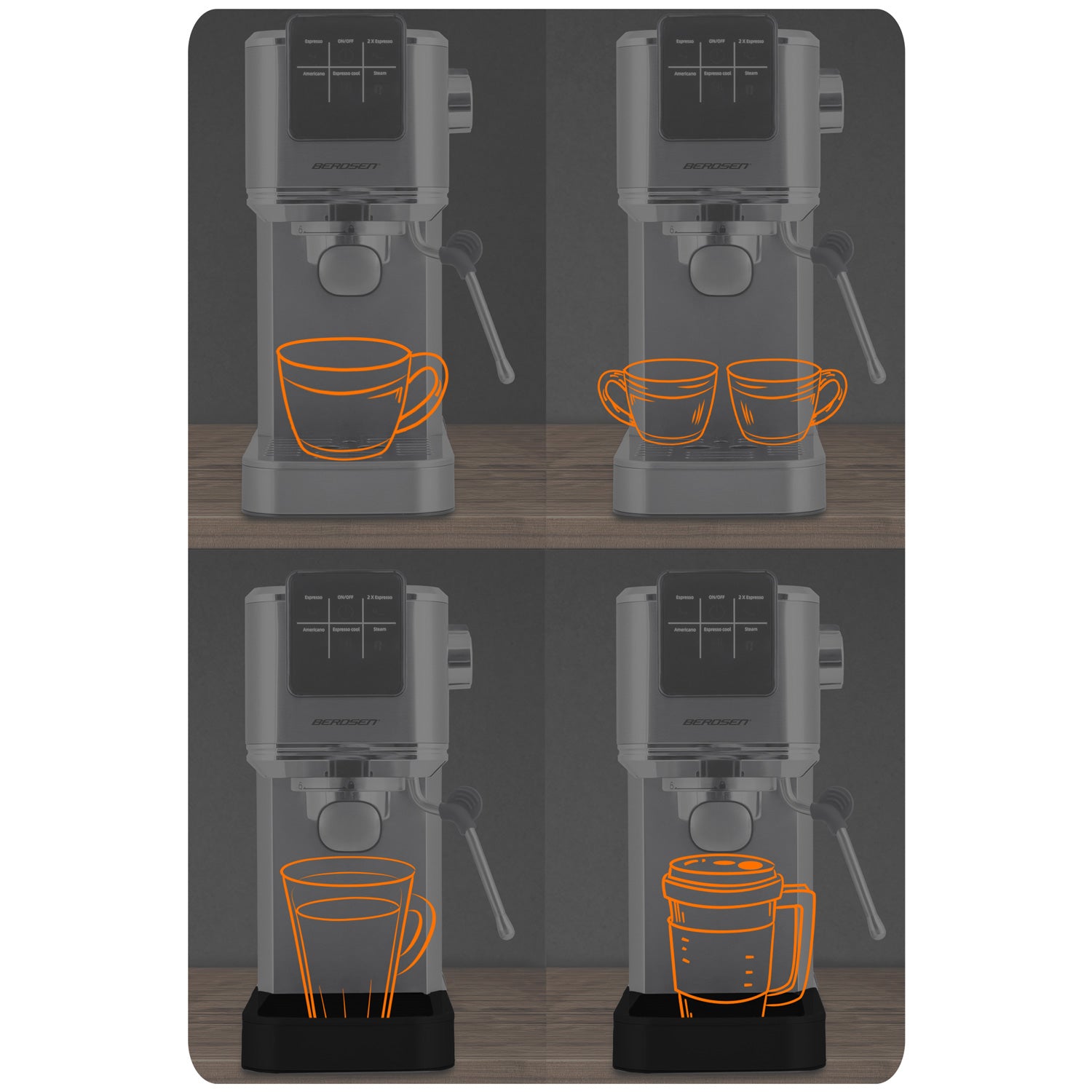 20 barų "Berdsen" BD-770 sidabro ekspresas