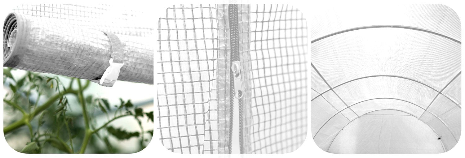 3x6 m (18 m2) sodo tuneliui skirta folija balta Plonos