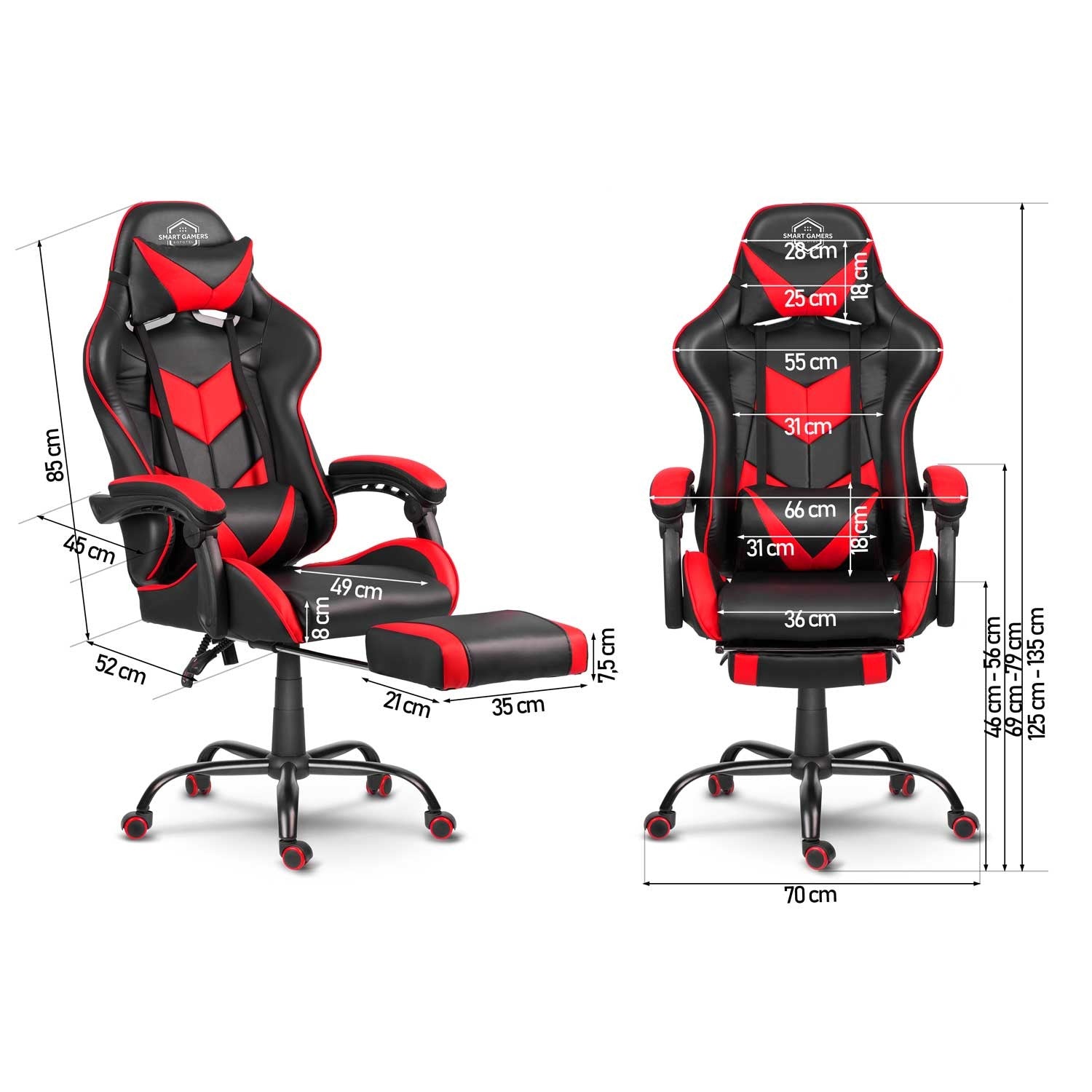 Žaidėjo biuro kėdė Sofotel Cerber juodai raudona