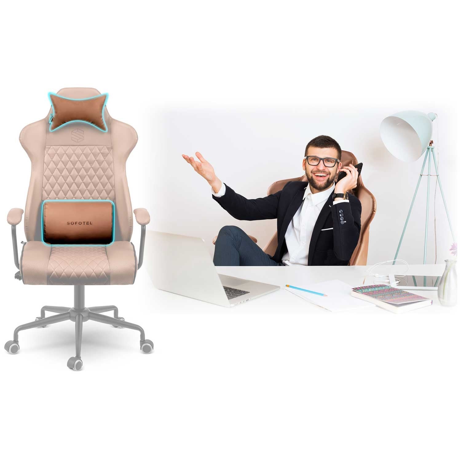 Sofotel Verona biuro kėdė - rudas - 2582