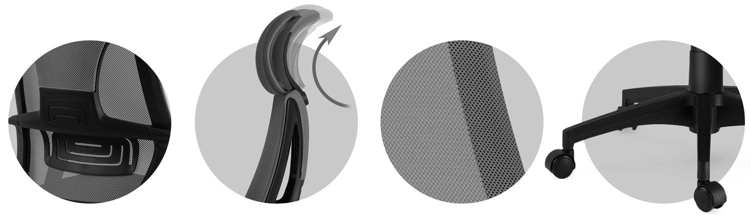 Biuro kėdė su mikrovilke Praga - pilka