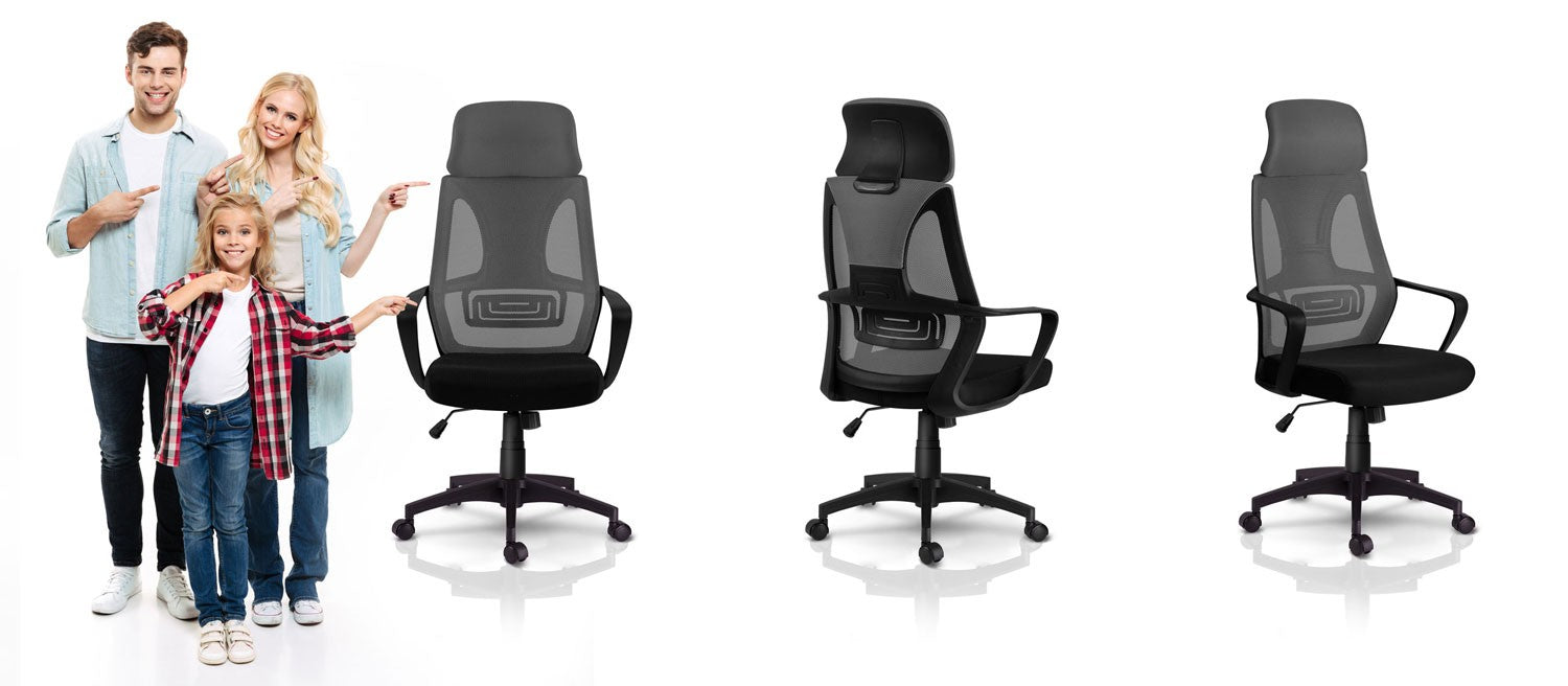 Biuro kėdė su mikrovilke Praga - pilka