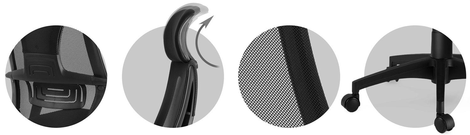 Biuro kėdė su mikrovilke Praga - juoda