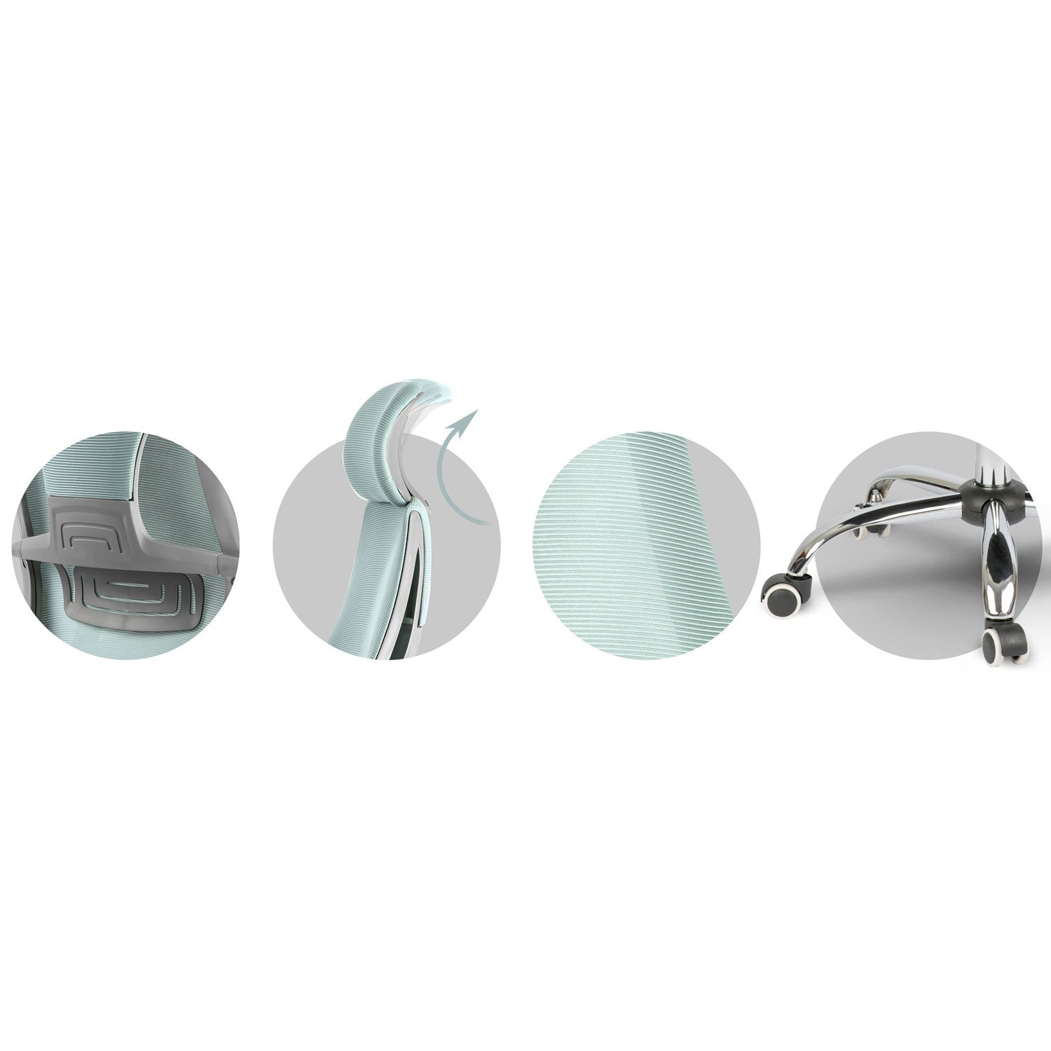 Biuro kėdė su mikrovilke Praha - šviesiai mėlynas