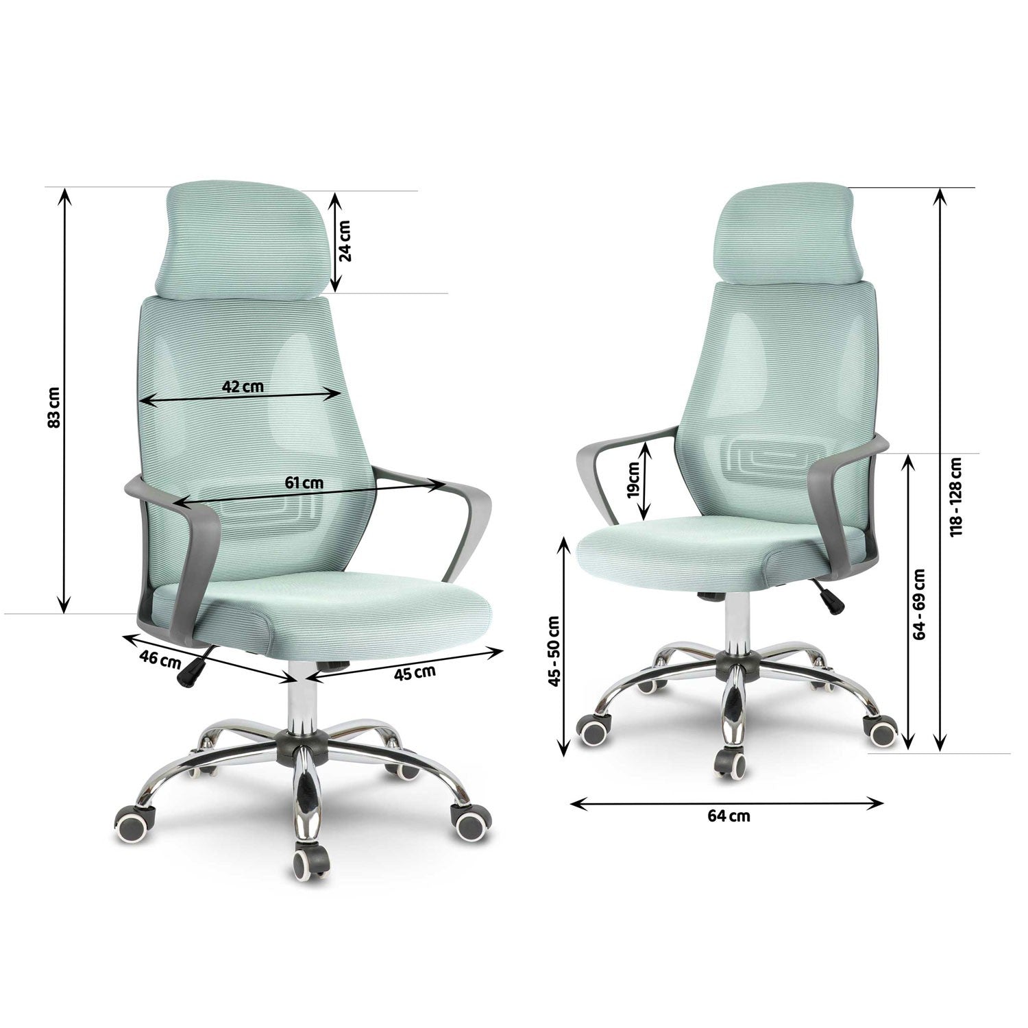 Biuro kėdė su mikrovilke Praha - šviesiai mėlynas