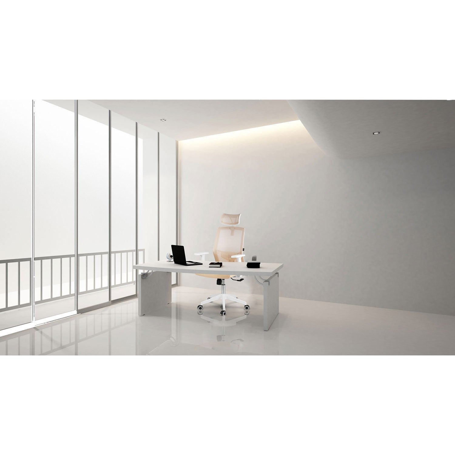 Biuro kėdė iš mikrovilkių Sofotel Rotary beige