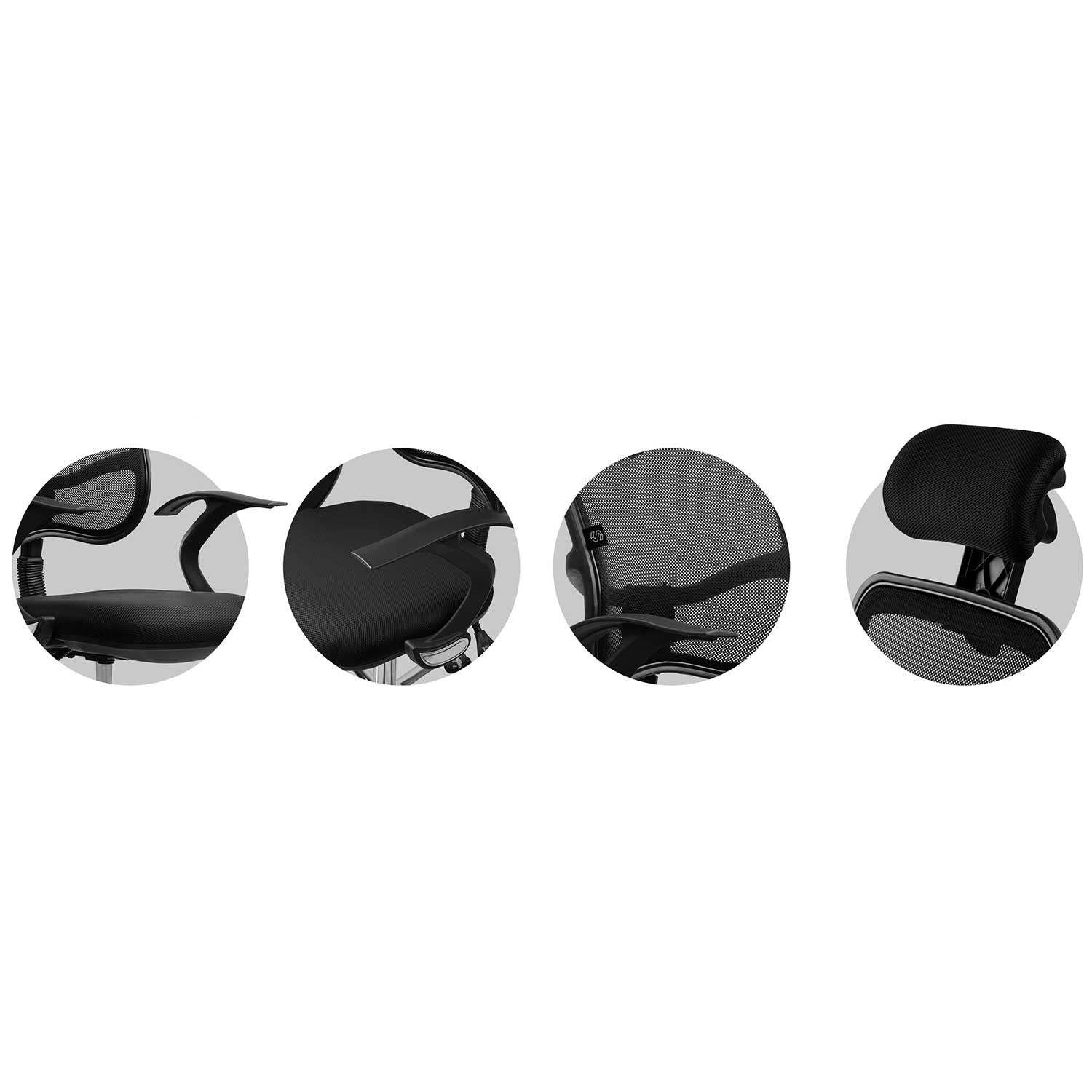 Sofotel Ryga, juodas, biuro kėdė iš mikrovilkių