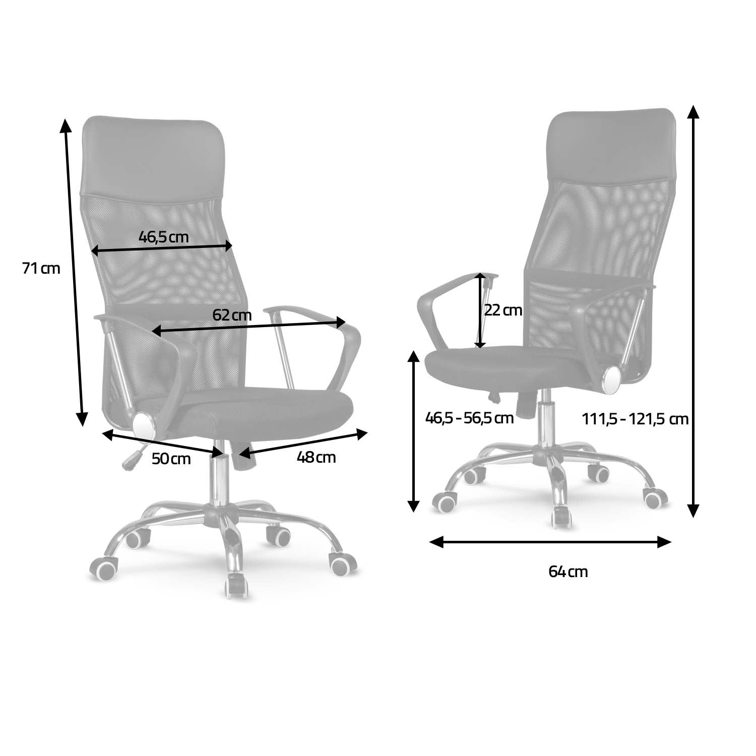 Biuro kėdė iš mikrovilkių Sofotel Sydney juoda