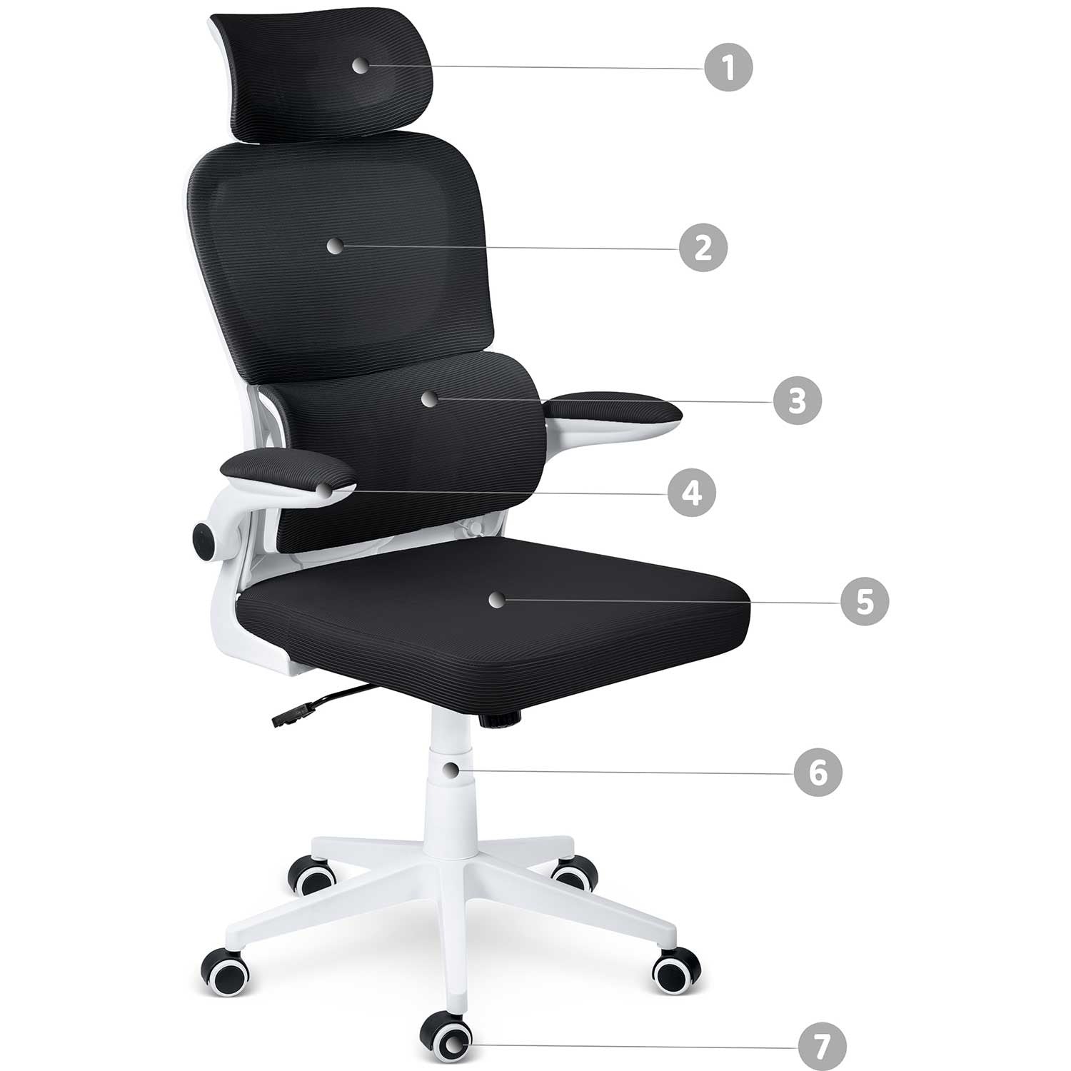 Sofotel Formax biuro kėdė iš mikrovilkių, juoda