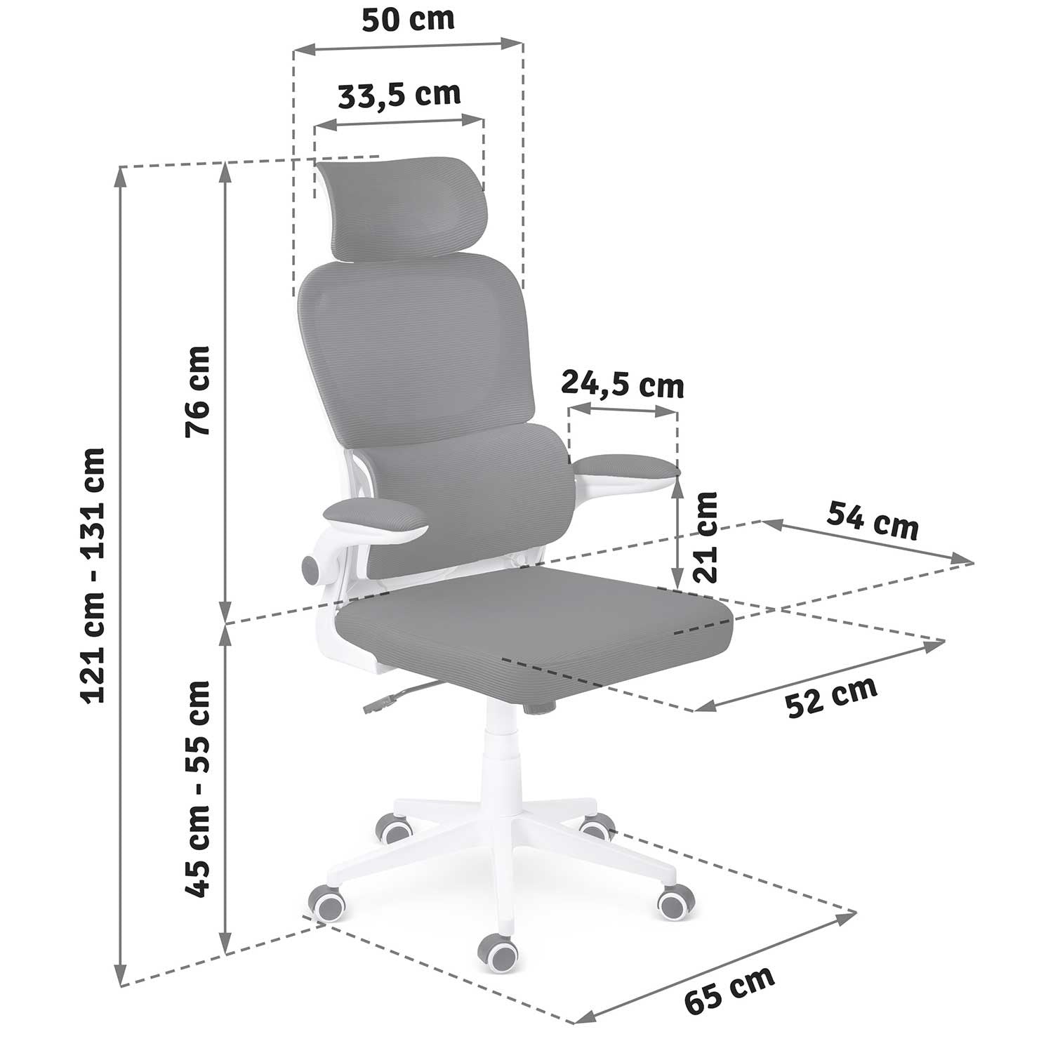 Sofotel Formax biuro kėdė iš mikrovilkių, juoda
