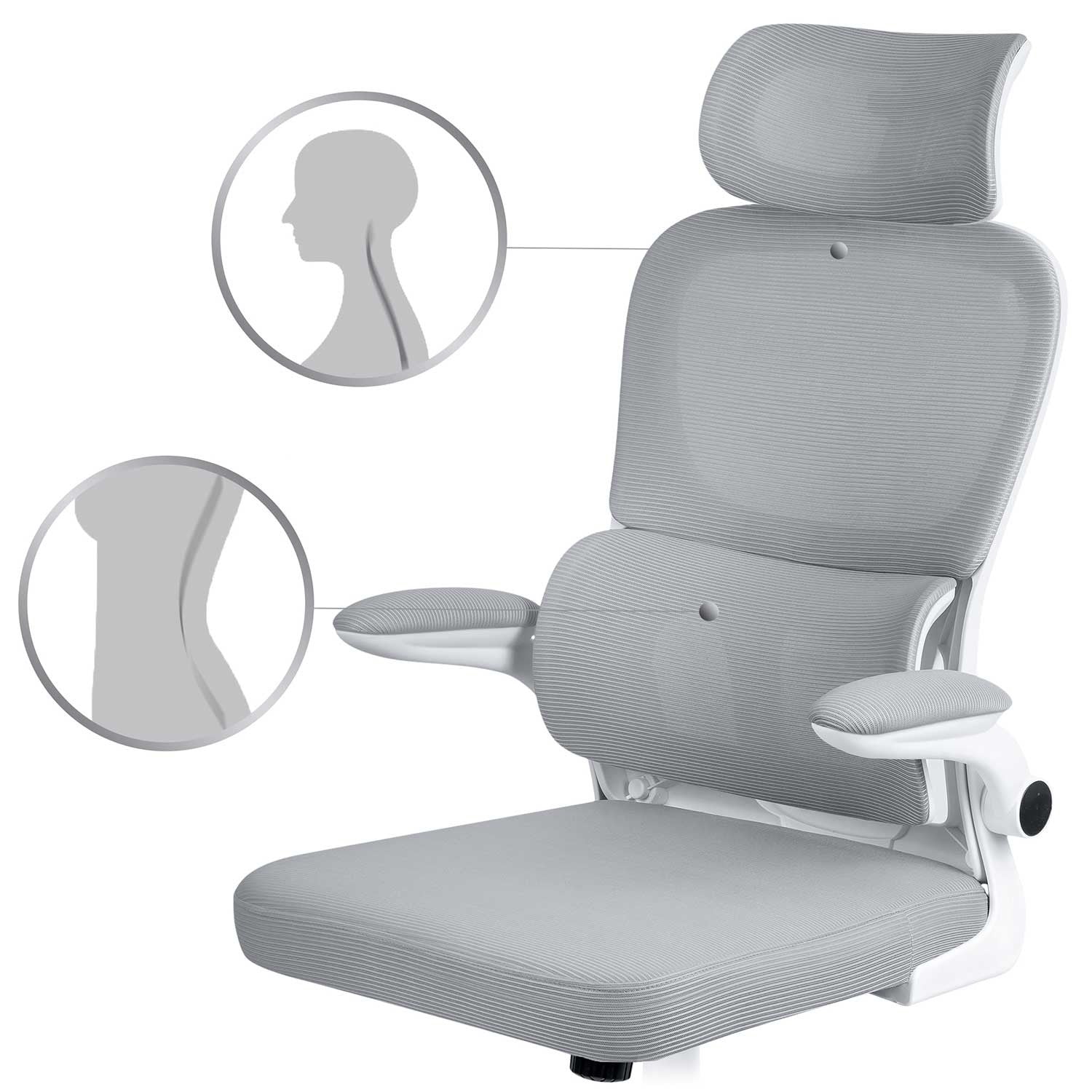 Sofotel Formax pilkasis biuro kėdė iš mikrovilkių