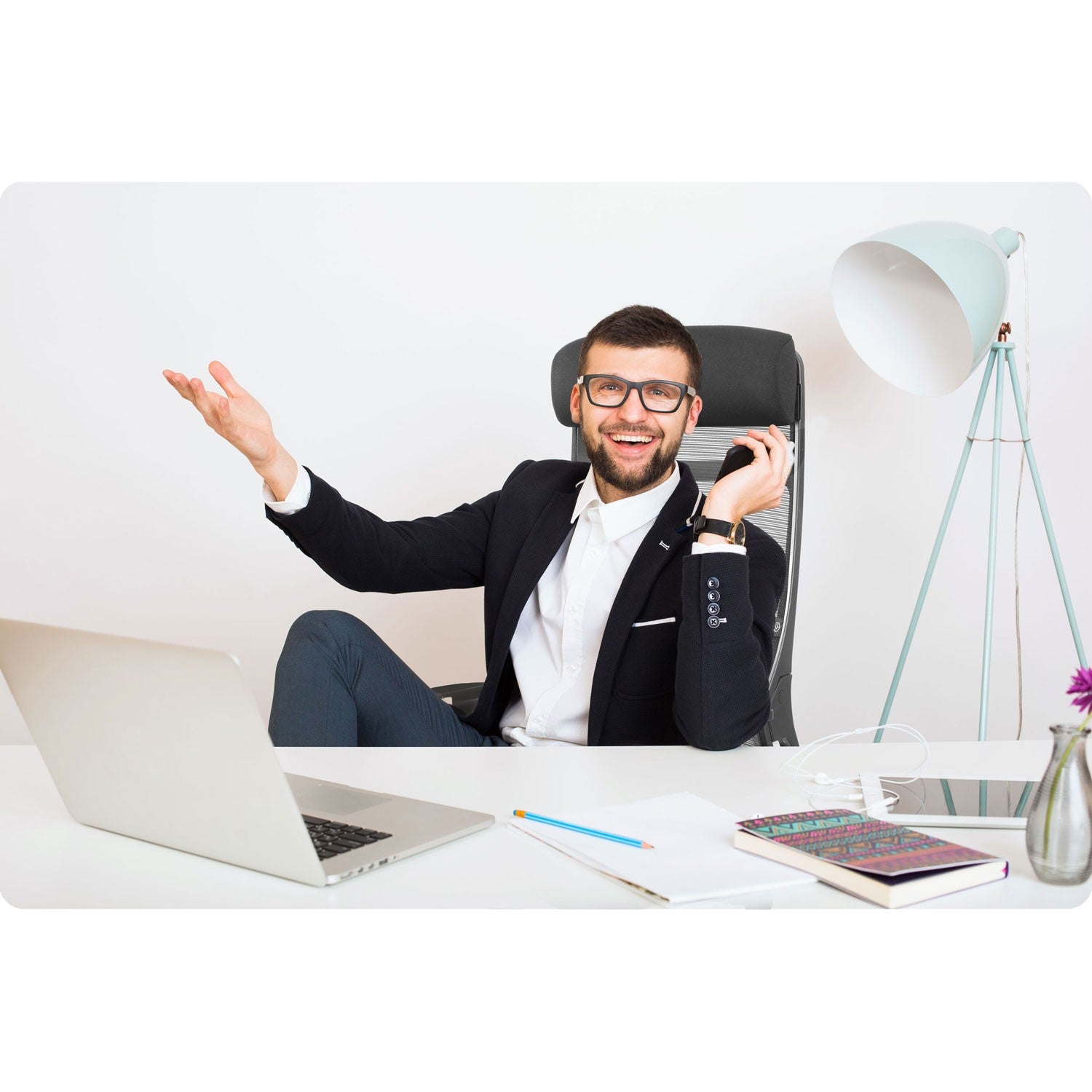 Sofotel Brema biuro kėdė iš mikrovilkių, juoda