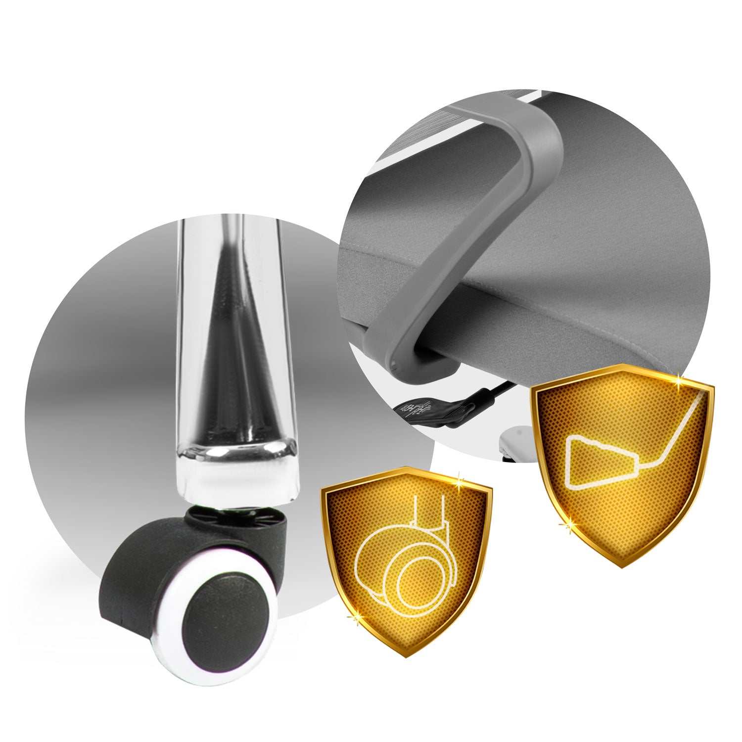 Biuro kėdė iš mikrovilkių Sofotel Brema pilka