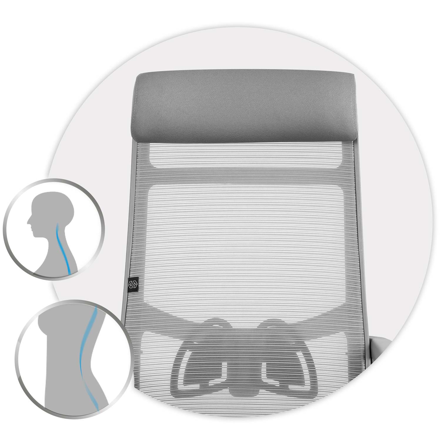 Biuro kėdė iš mikrovilkių Sofotel Brema pilka