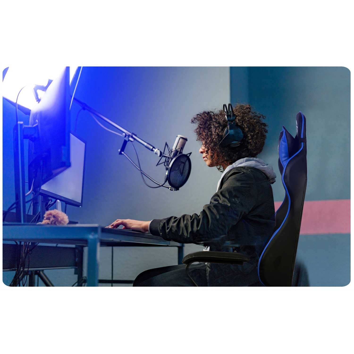 Sofotel Yasuo žaidimų kėdė - mėlyna - 2591