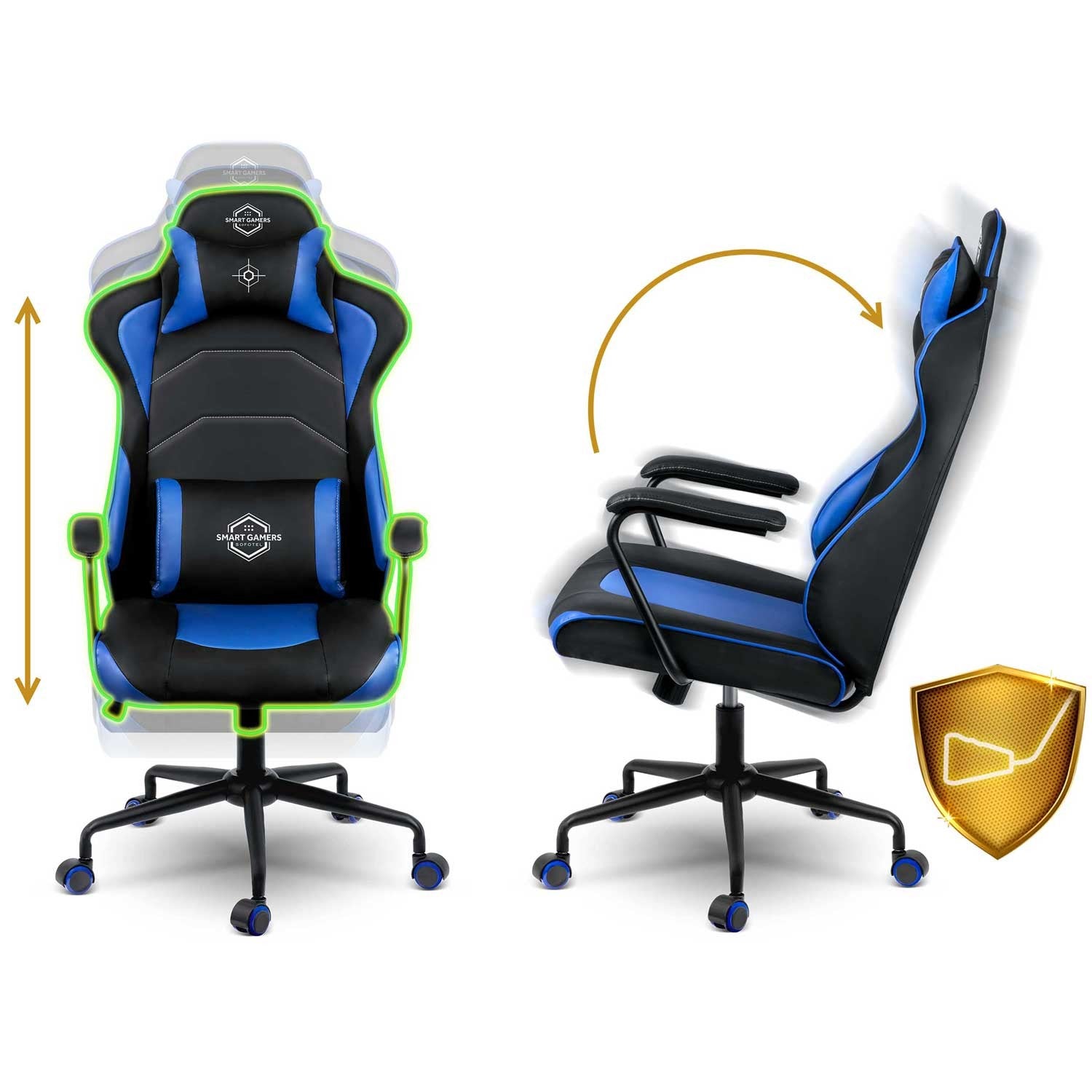 Sofotel Yasuo žaidimų kėdė - mėlyna - 2591