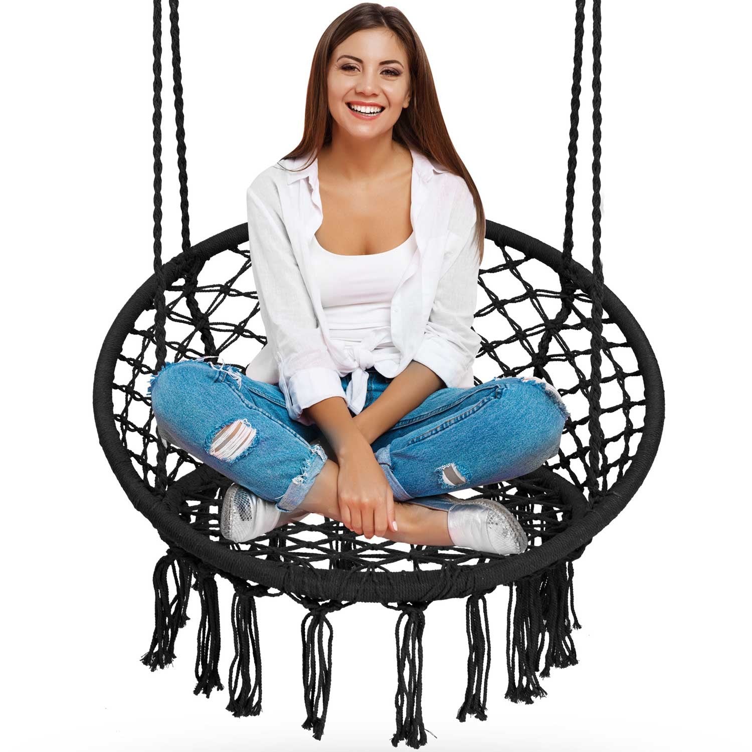 Boho sėdynė, juodoji