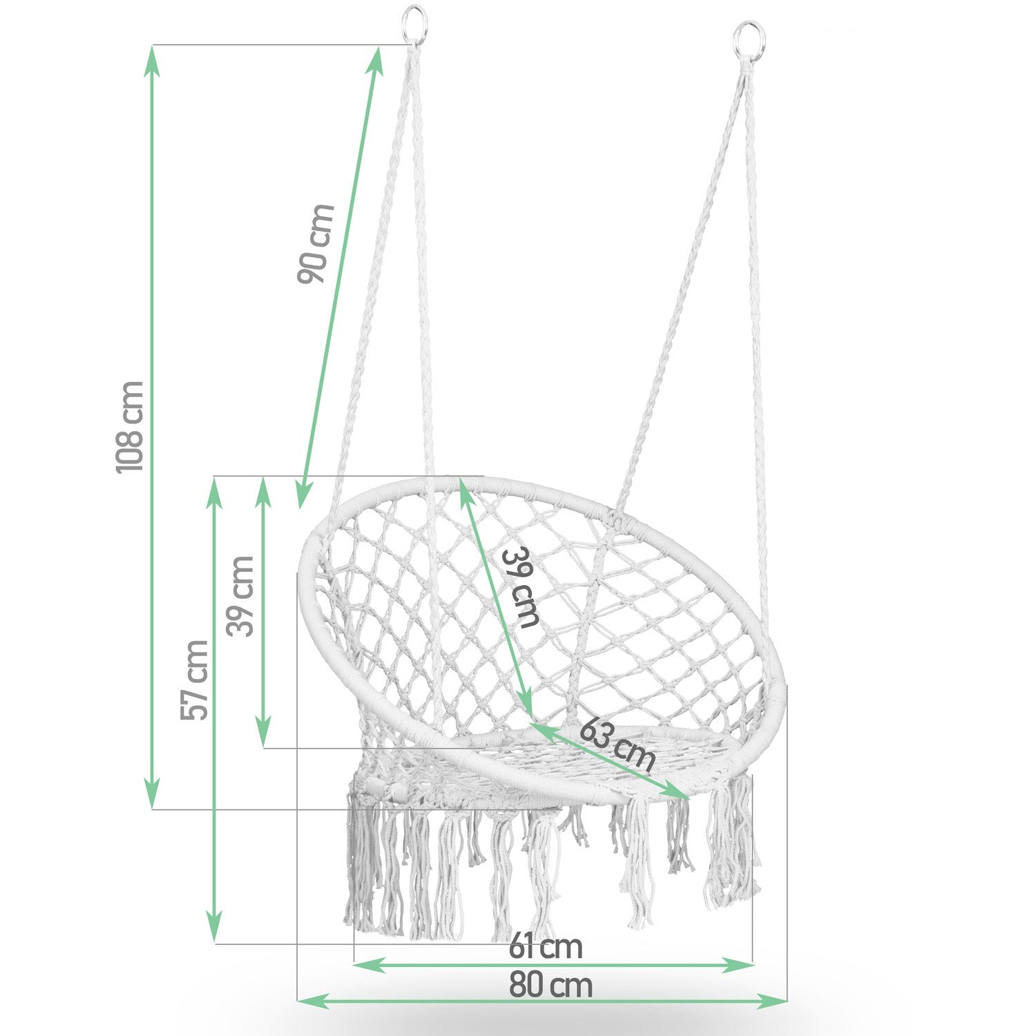 Boho sėdynė, juodoji