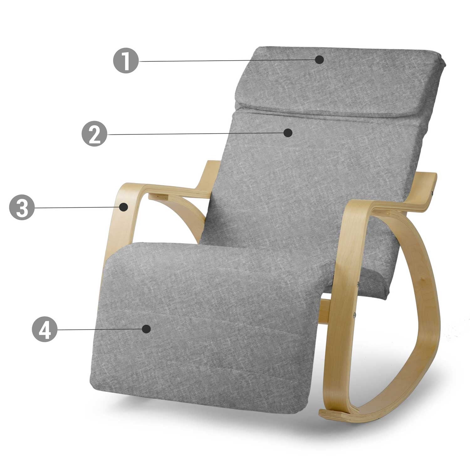 Šviesios pilkos spalvos Suzi sėdynė