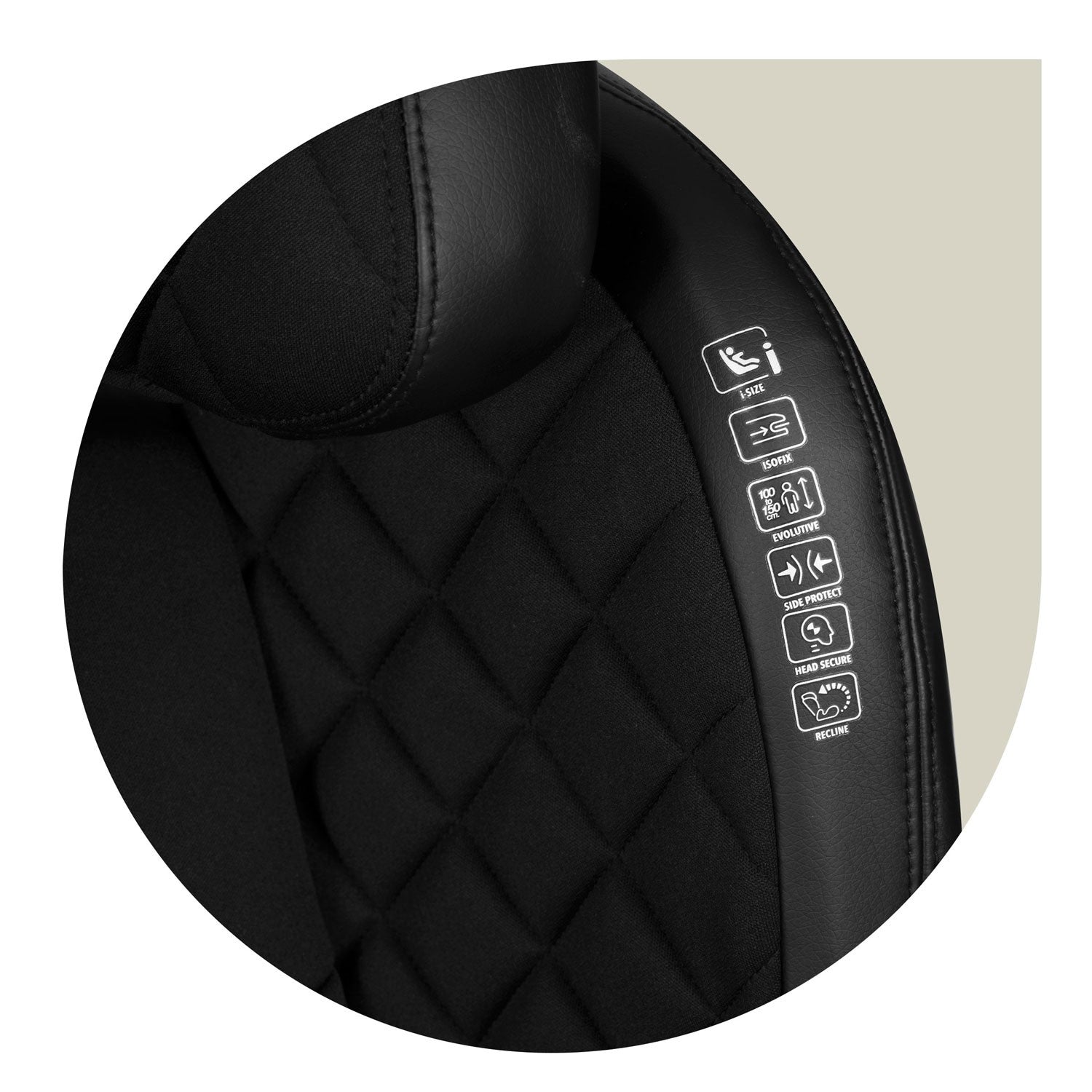 Nukido Louis juoda 15-36 kg ISOFIX automobilio sėdynė