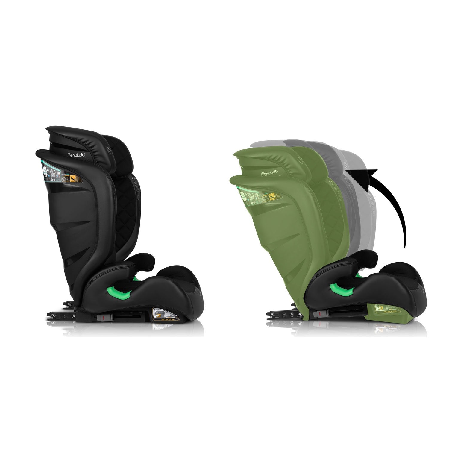 Nukido Louis juoda 15-36 kg ISOFIX automobilio sėdynė
