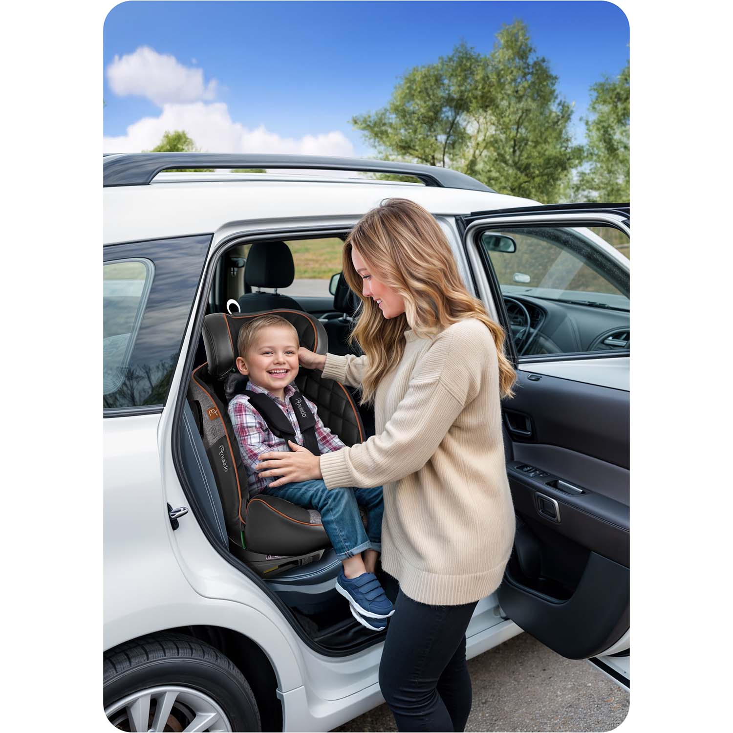 Nukido Prestige Line automobilių kėdė juodai pilka 0-36 kg ISOFIX