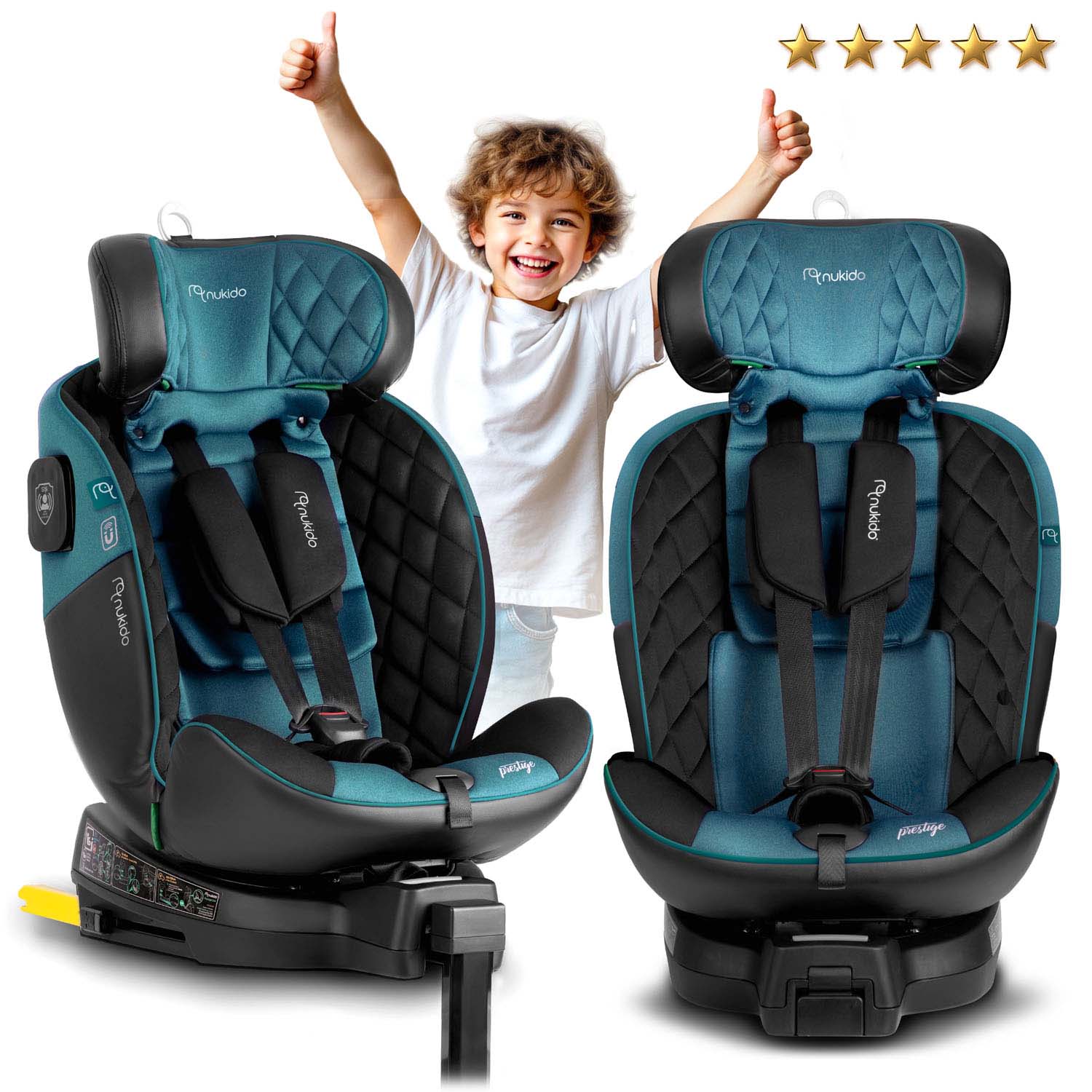 Nukido Prestige Line juodai mėlynos spalvos 0-36 kg ISOFIX automobilio sėdynė