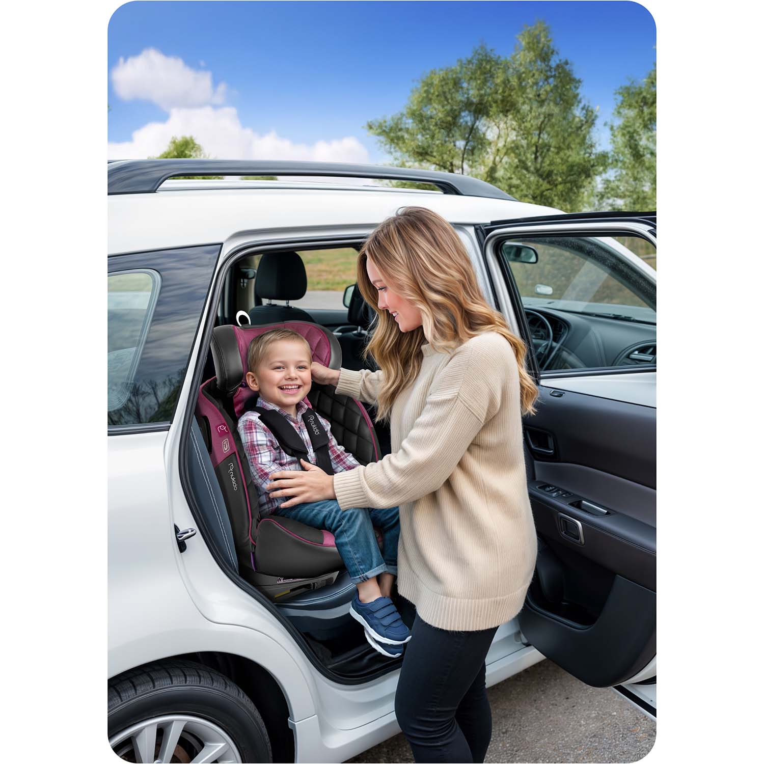 Nukido Prestige Line juodai rožinės spalvos 0-36 kg ISOFIX automobilio sėdynė