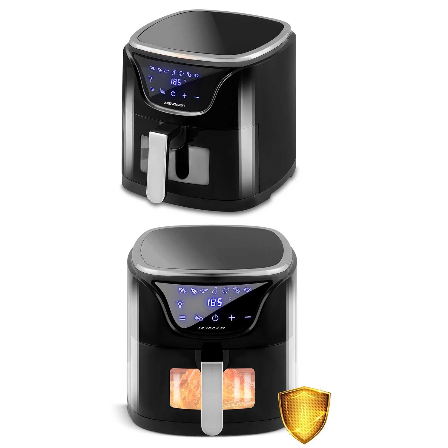 Air fryer BD-652 be riebalų, juodas sidabras