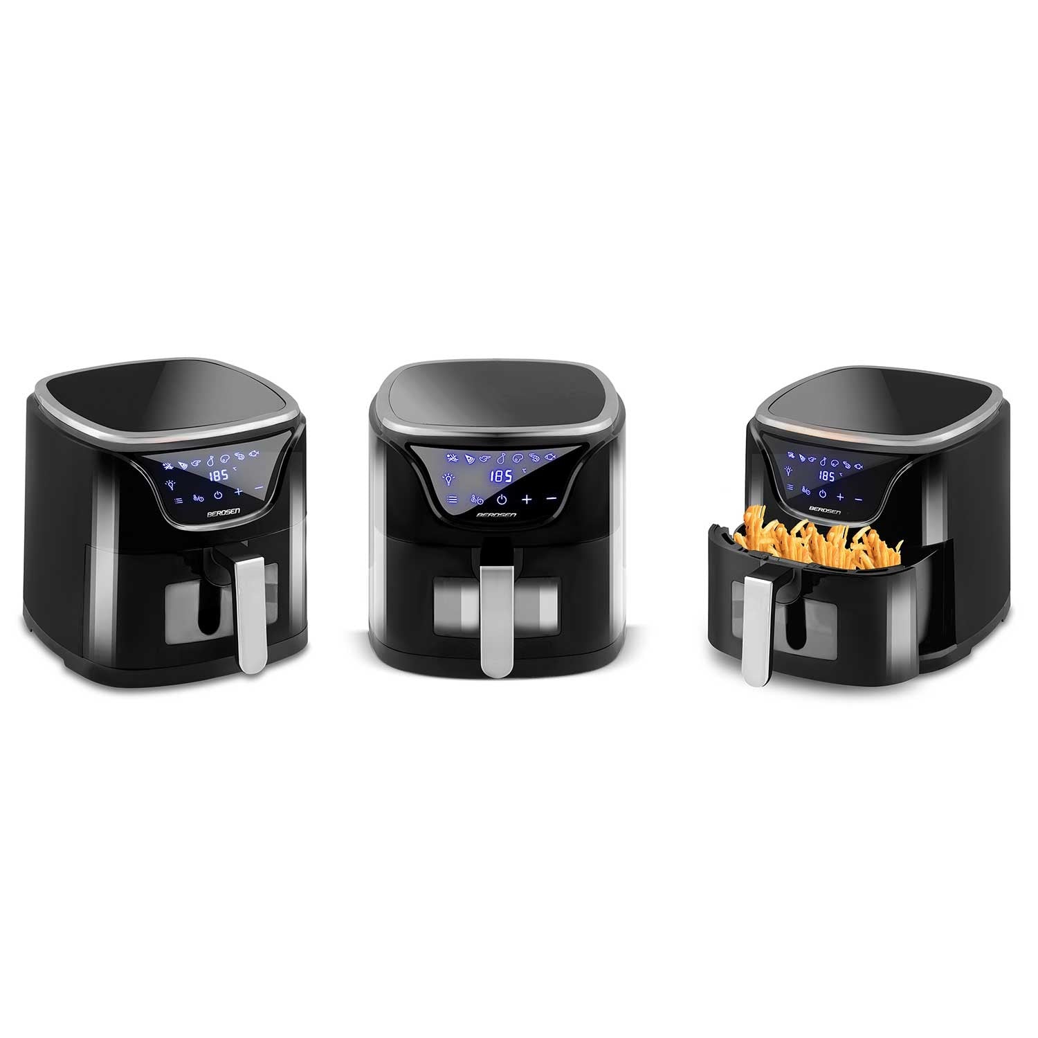 Air fryer BD-652 be riebalų, juodas sidabras