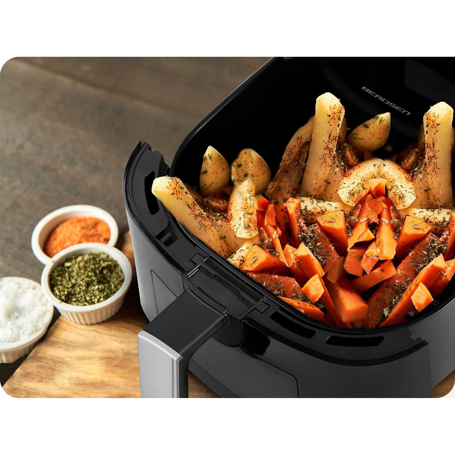 Air fryer BD-652 be riebalų, juodas sidabras