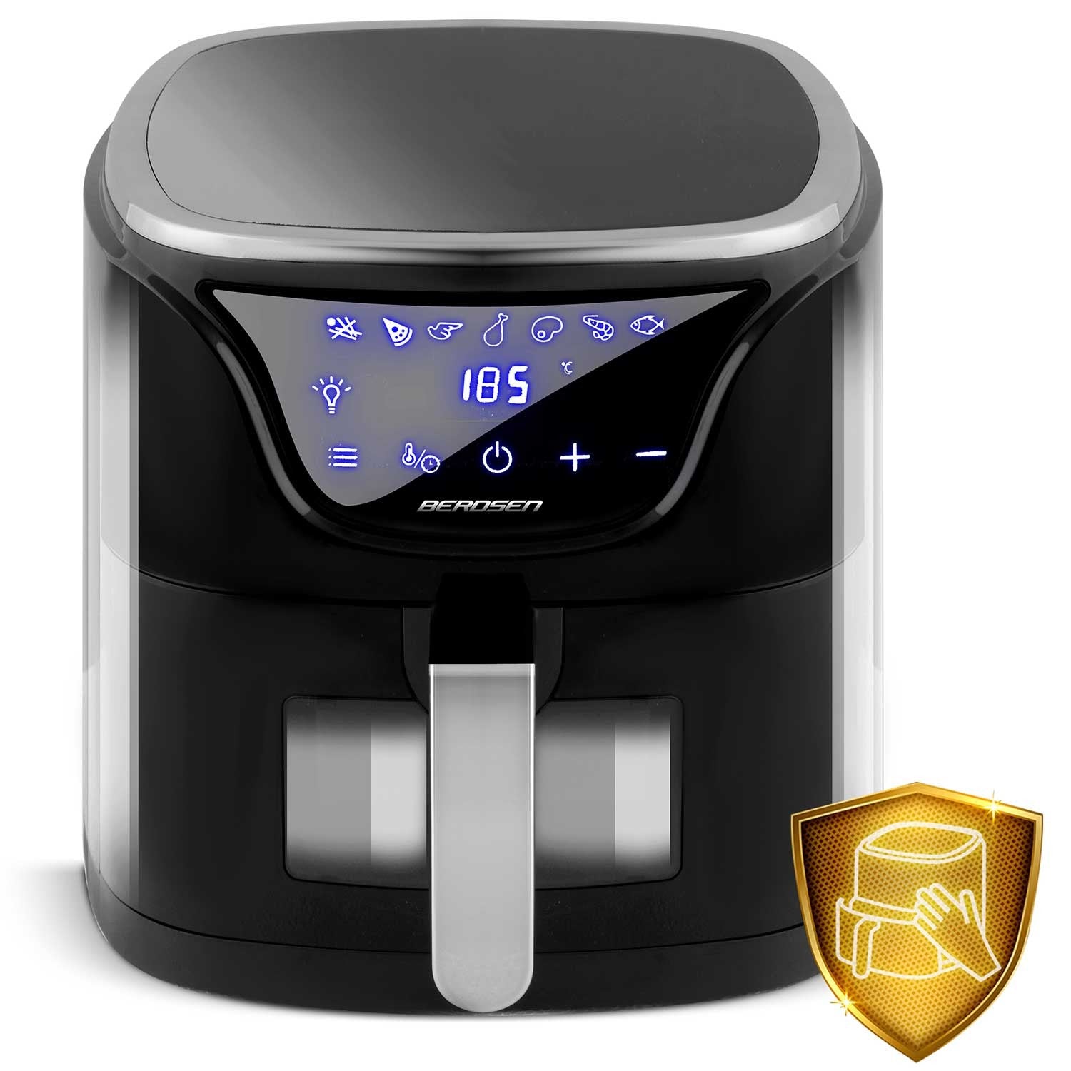 Air fryer BD-652 be riebalų, juodas sidabras