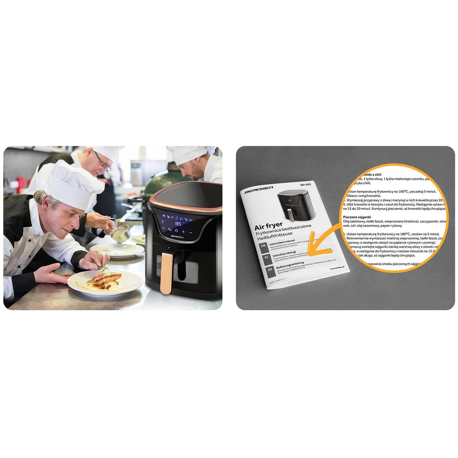 Air fryer BD-652 be riebalų