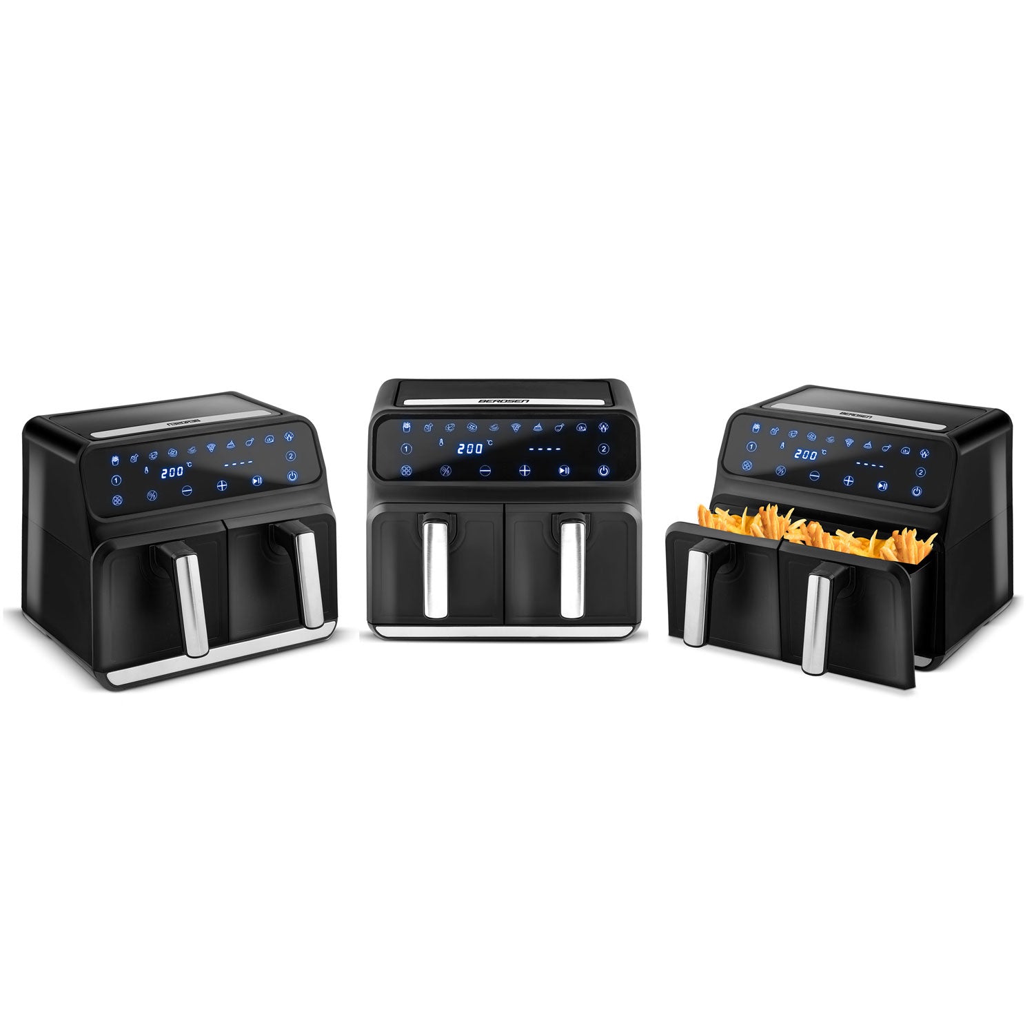 Air fryer BD-653 be riebalų, juodas sidabras