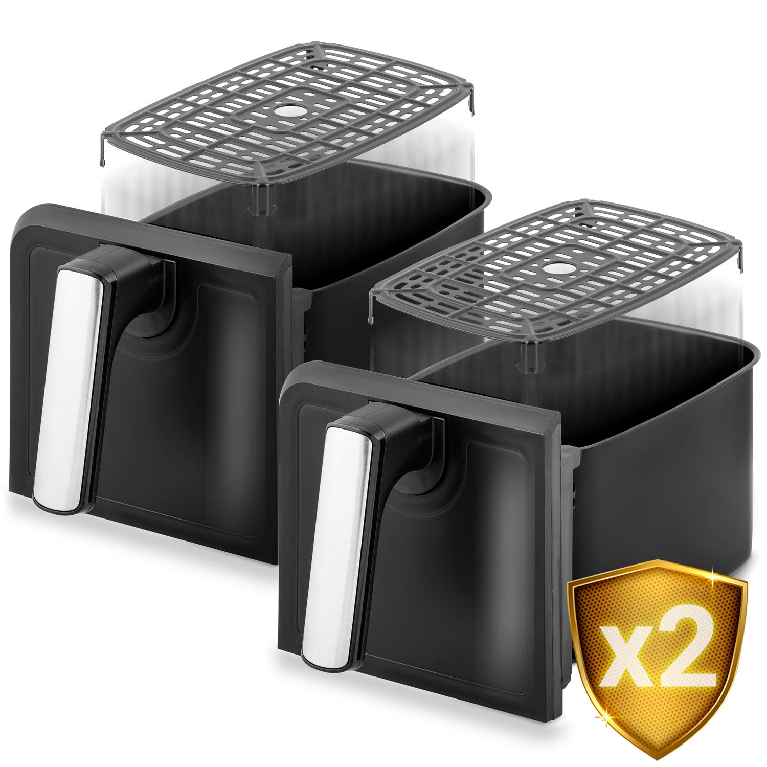 Air fryer BD-653 be riebalų, juodas sidabras