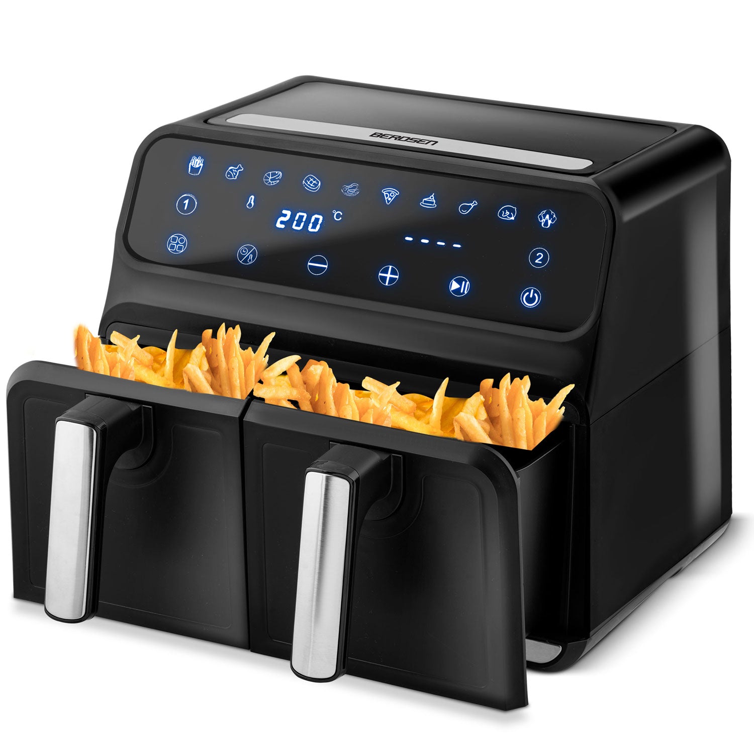 Air fryer BD-653 be riebalų, juodas sidabras