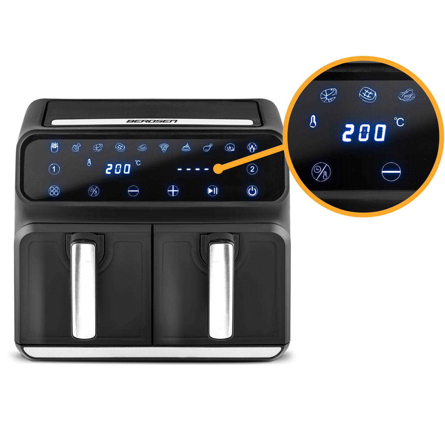 Air fryer BD-653 be riebalų, juodas sidabras