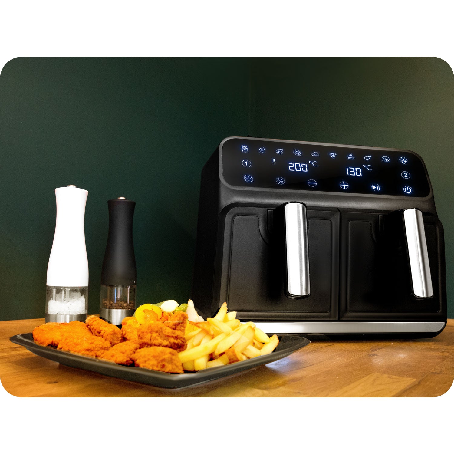 Air fryer BD-653 be riebalų, juodas sidabras