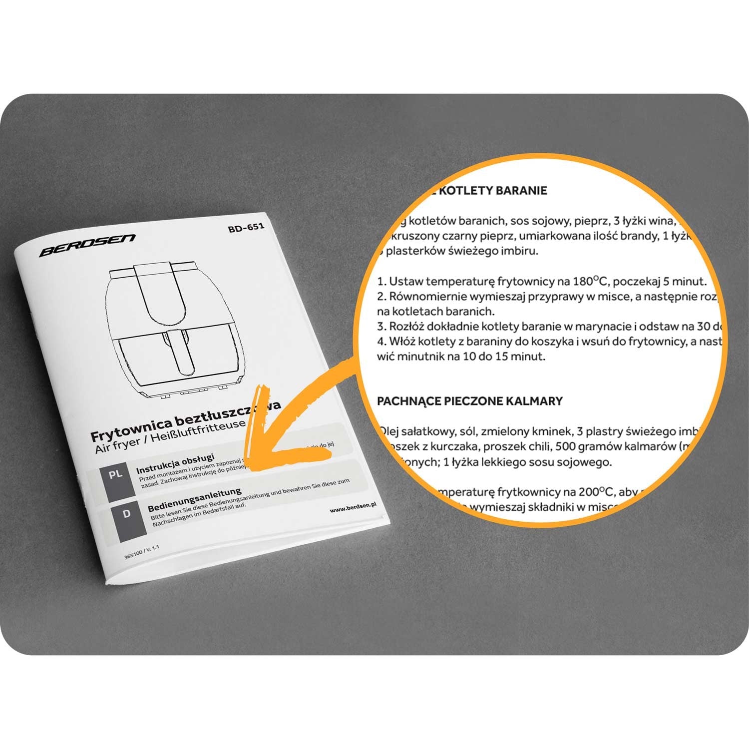 Riebalų be riebalų skrudintuvas su Air fryer BD-651 ekranu