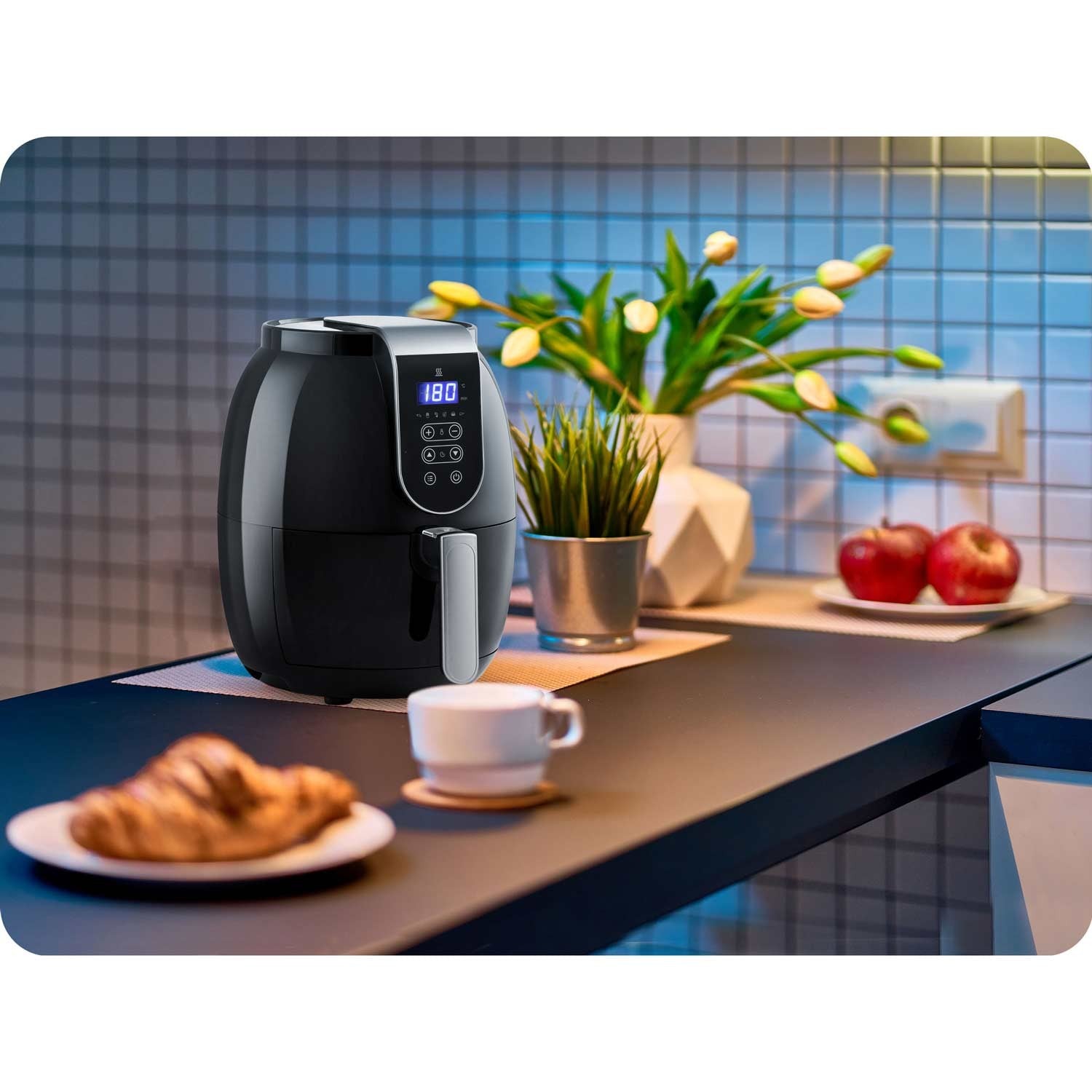 Riebalų be riebalų skrudintuvas su Air fryer BD-651 ekranu