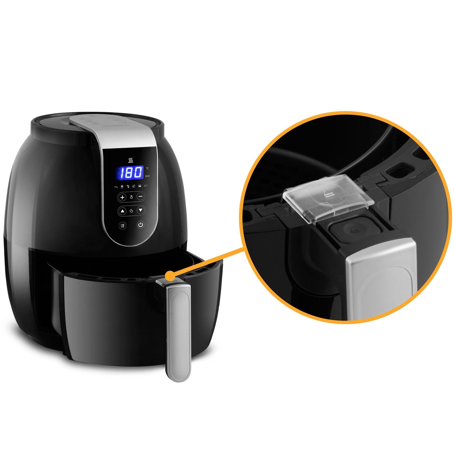 Riebalų be riebalų skrudintuvas su Air fryer BD-651 ekranu