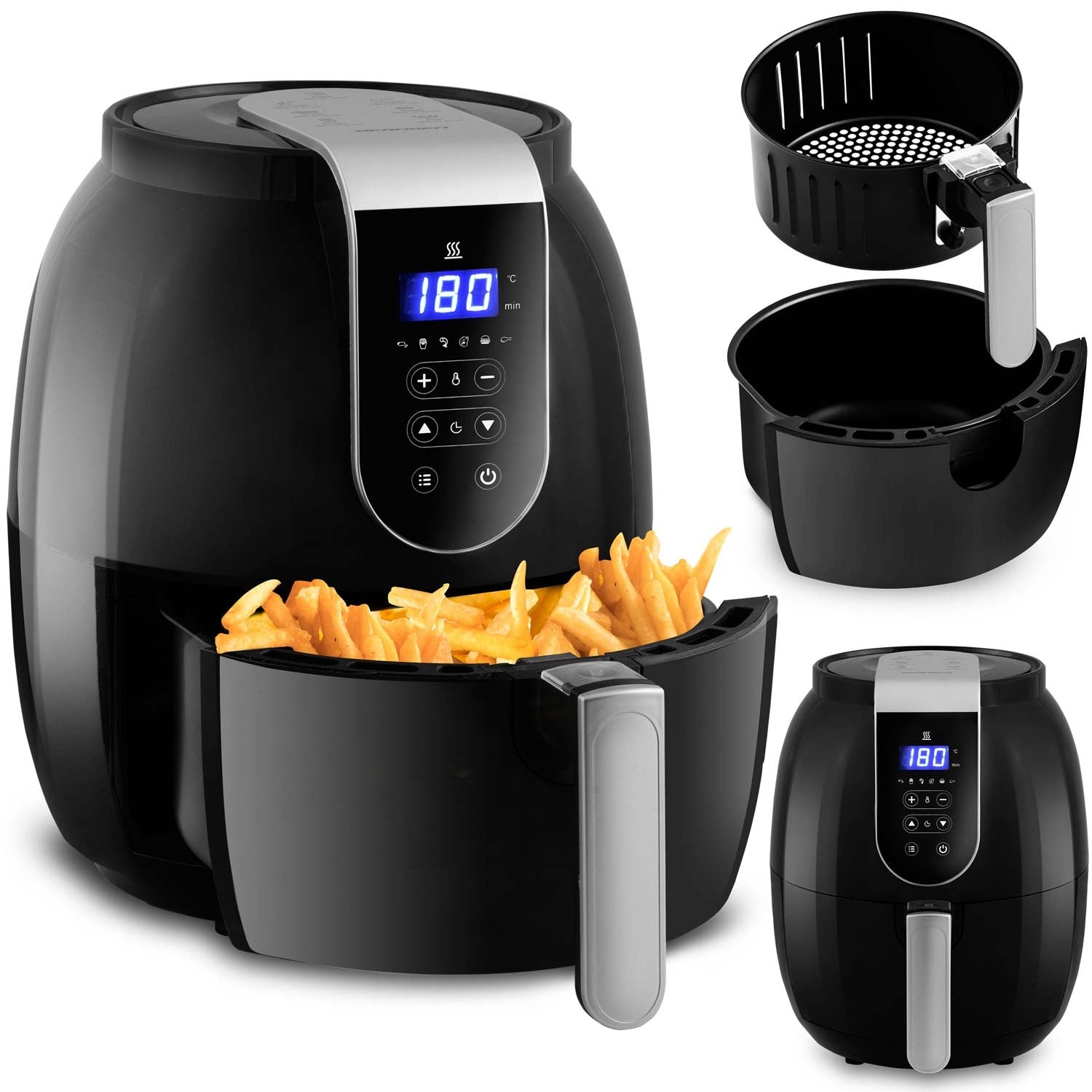 Riebalų be riebalų skrudintuvas su Air fryer BD-651 ekranu