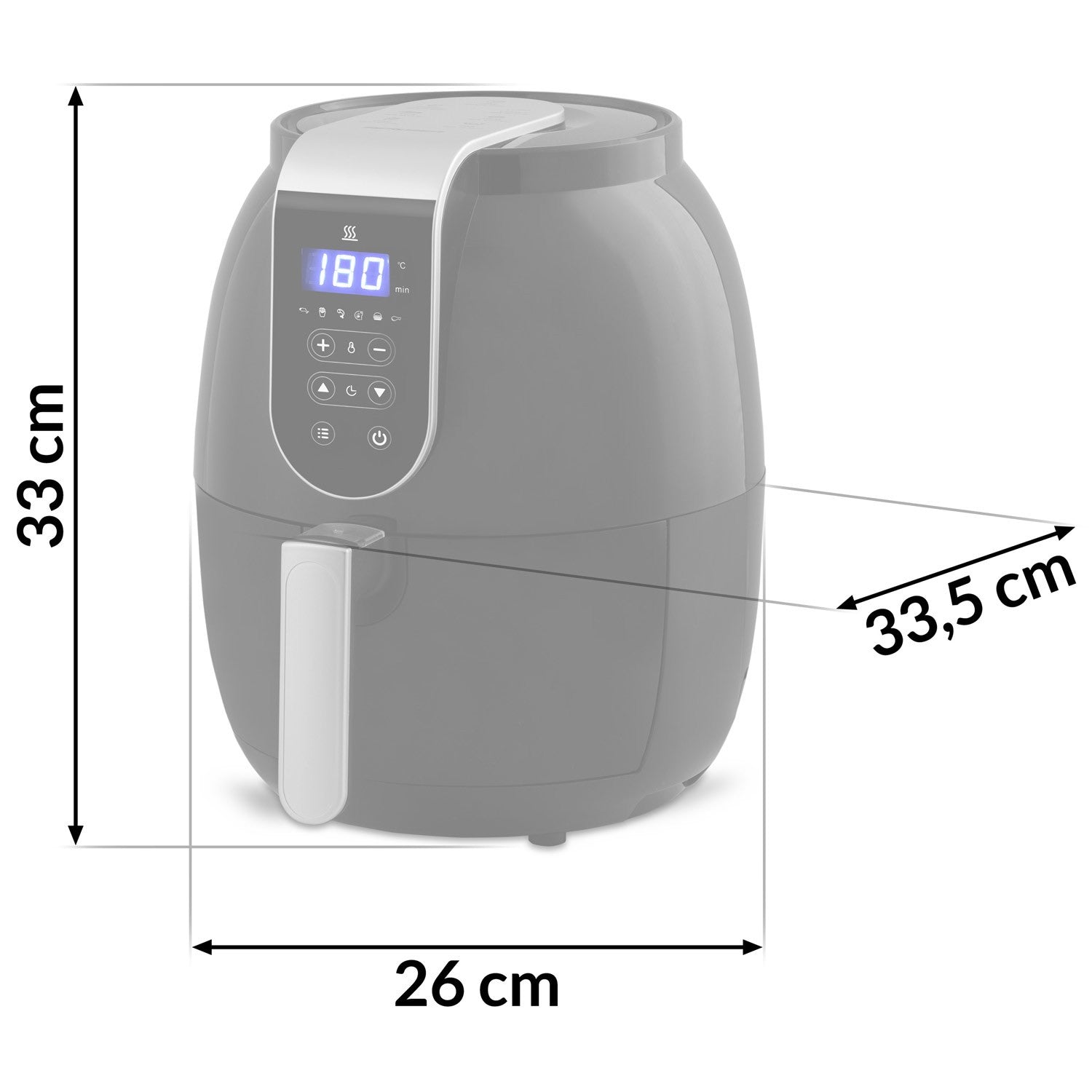 Riebalų be riebalų skrudintuvas su Air fryer BD-651 ekranu