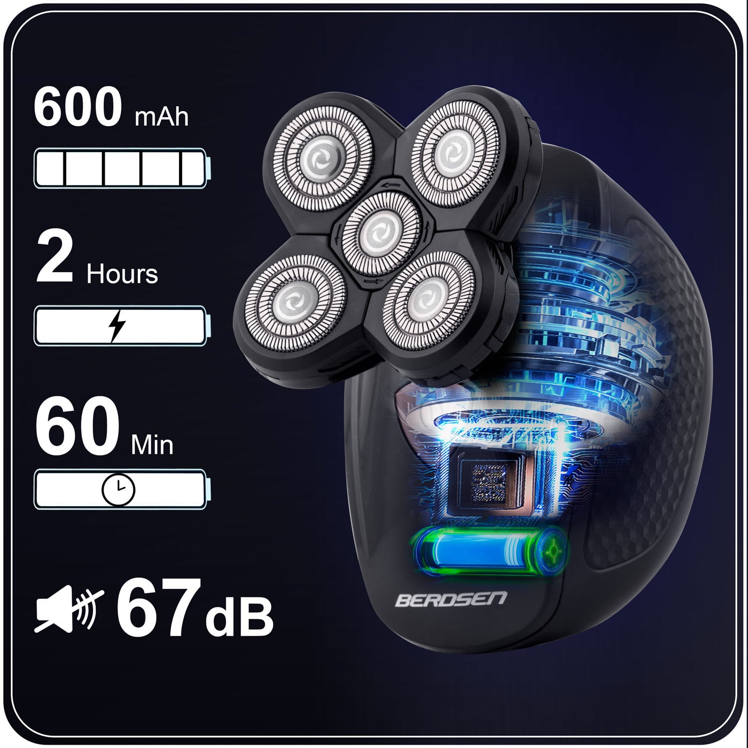 Berdsen BD-265 juoda elektrinė kirpykla