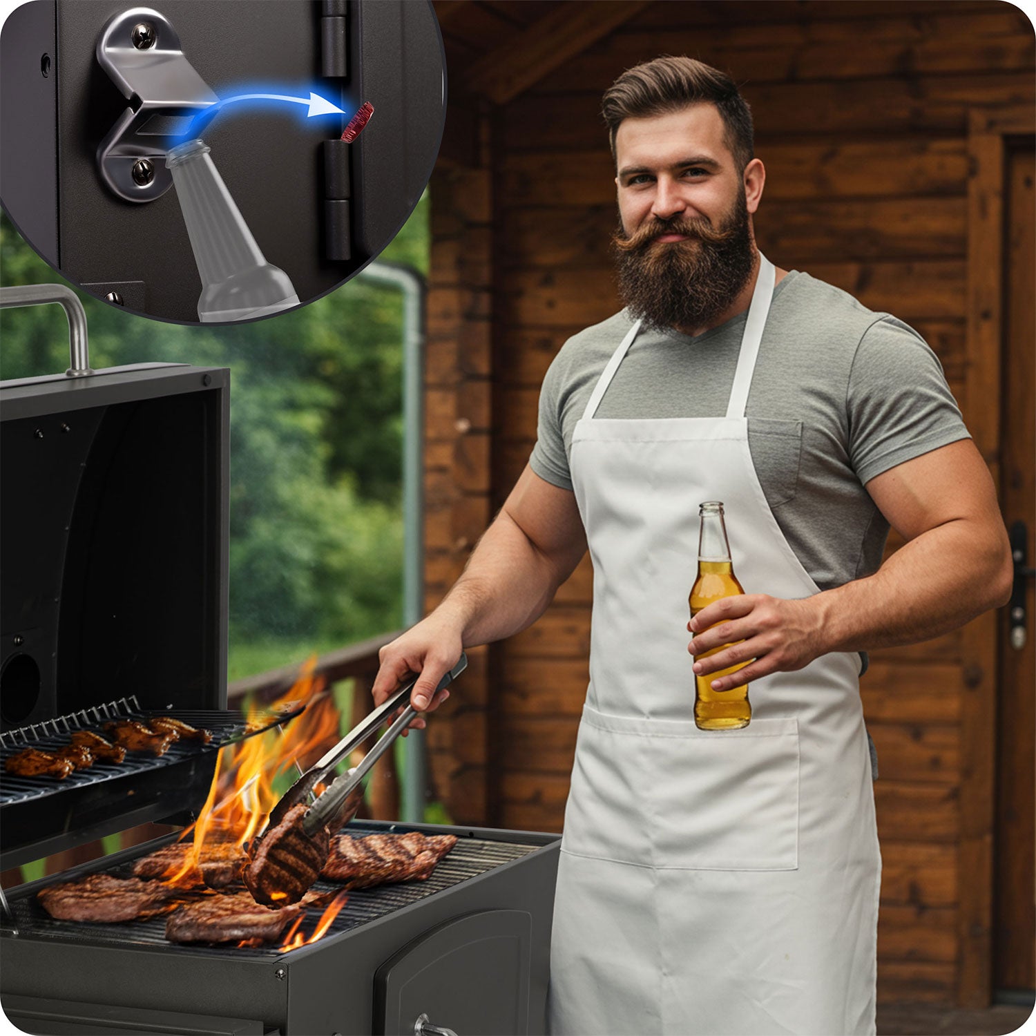 anglies grillio su Berdsen BD-891 juoda danga