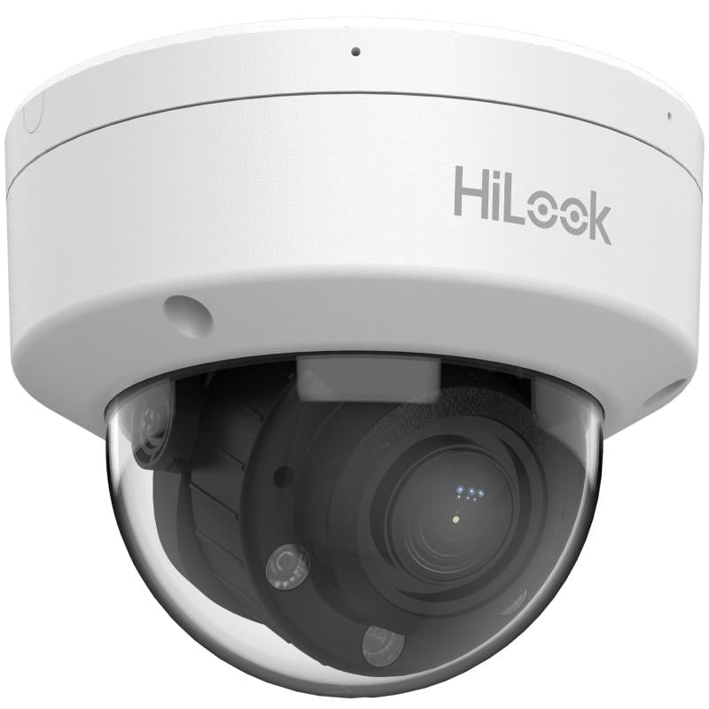 HiLook dome IPC-D620HA-LZU F2.8-12 (balta, 2 MP, 30 m. IR, 30 m. LED, Hybrid Light)