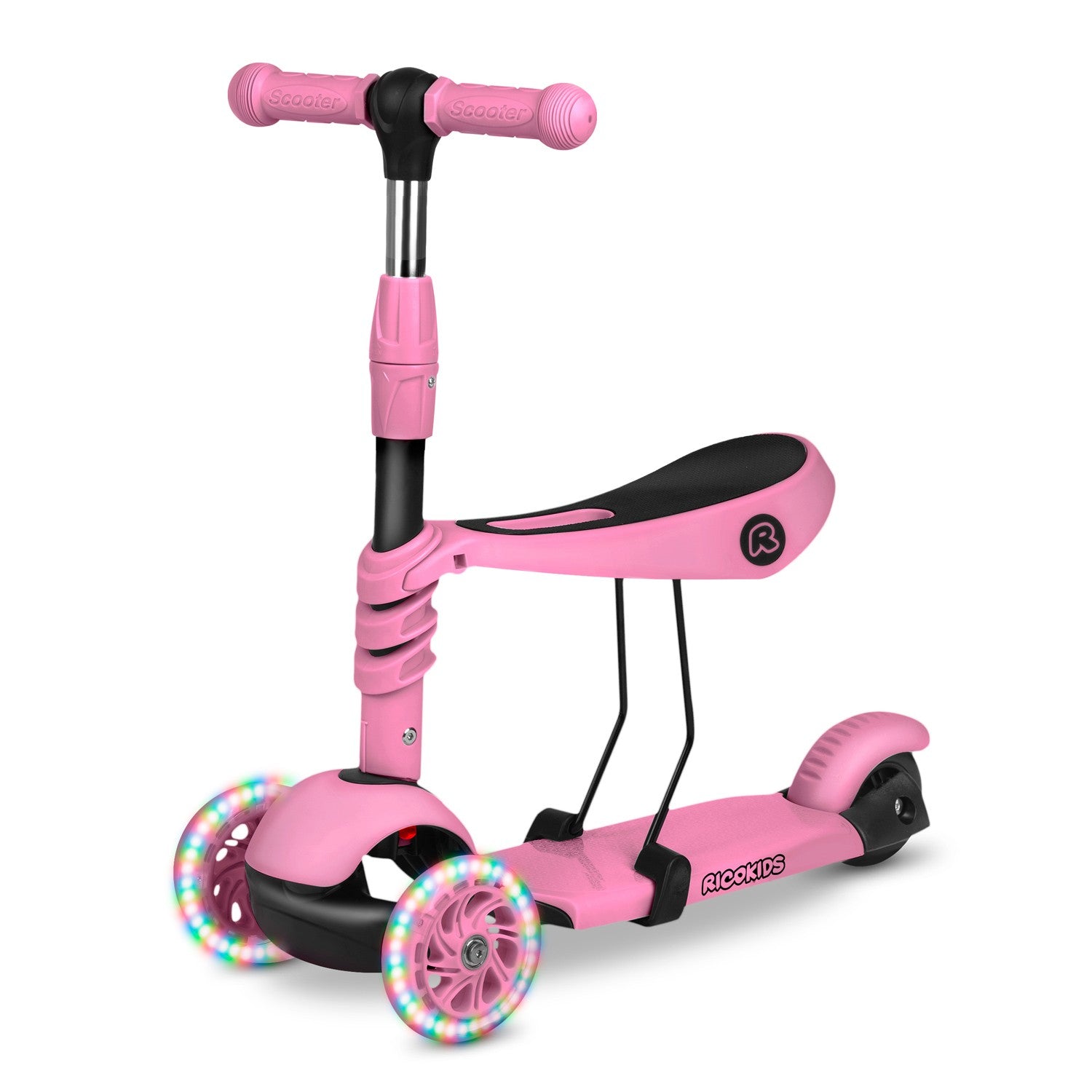 Ricokids Todi - rožinė trijų ratų kardinolė